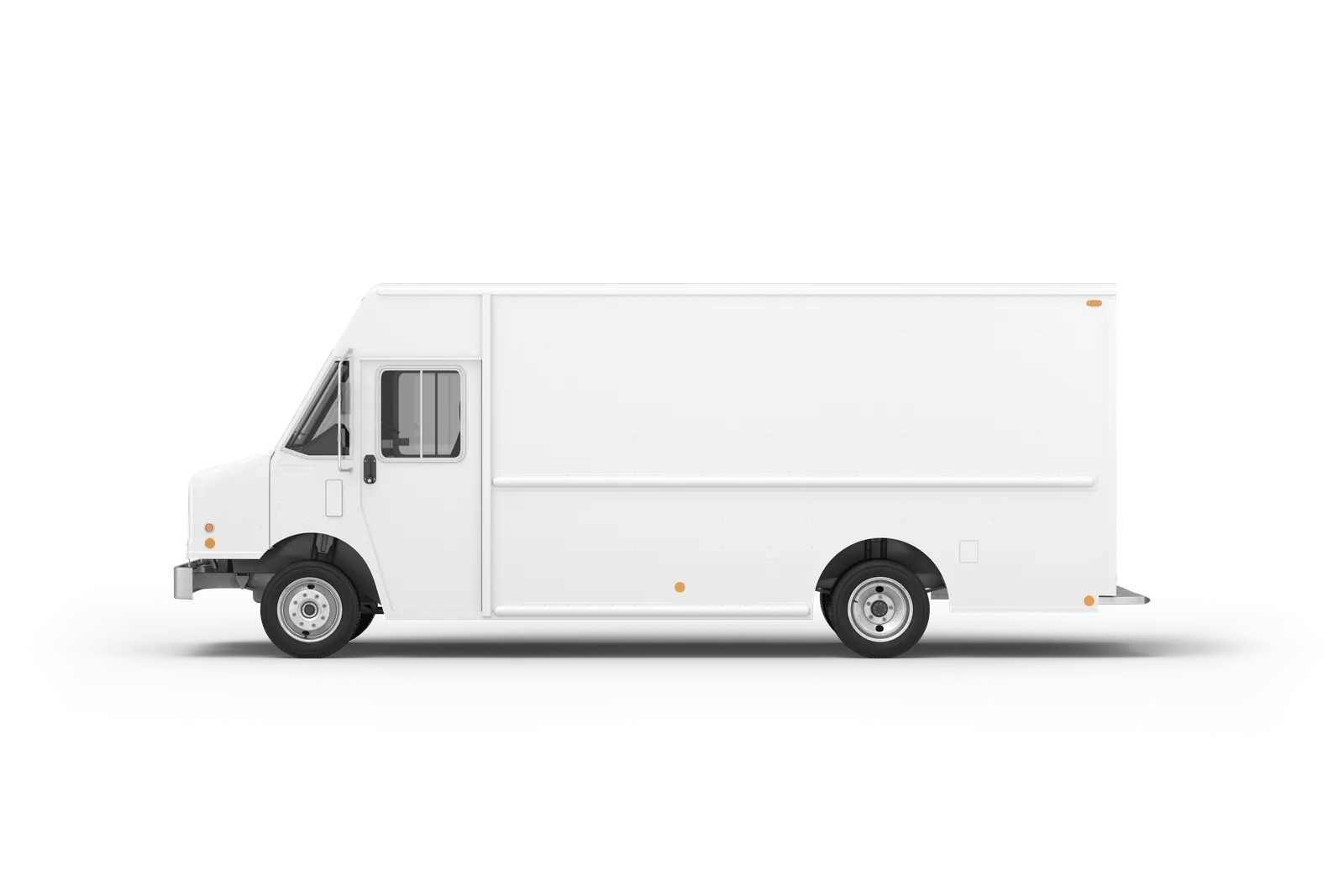 White last-mile step van