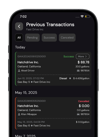 Cardless mobile digital fueling platform by PistonPay providing fleets and enterprises with instant fuel rebates and savings